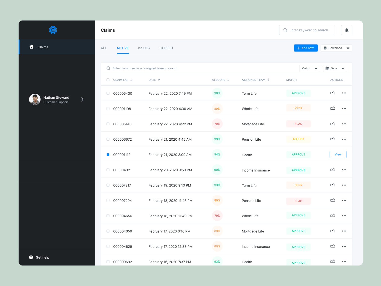 Insurance claim | Dashboard by Peace Ojemeh on Dribbble