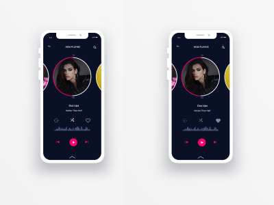 Music player app appdesign design mobile mobileui mockup ui uidesign user interface ux web