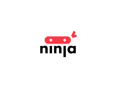 Ninja / type / logotype design band brand mark logo logotype minimal ninja red typography