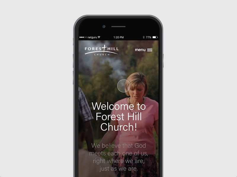 Foresthill Church - Search animation app form gif input interaction iphone mobile search typing web