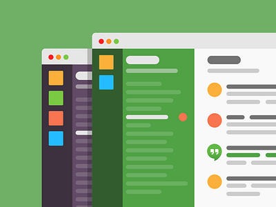 Slack integrations - blog cover flat illustration simple slack vector