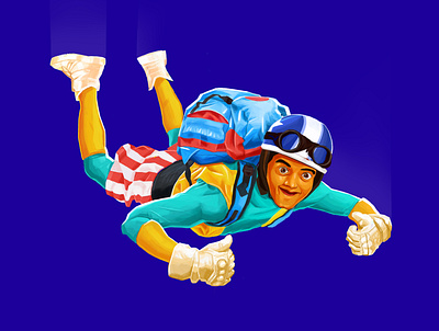 skydiving character characterdesign design designinpiration dribbble dribbbleshot graphicdesign illustration minimal minimaldesign vector