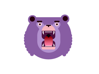 Bear design head minimal illustration illustrator