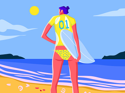 Surfing characterdesign design dribble illustration illustree minimal minimaldesign