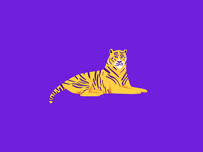 Tiger character characterdesign design designinpiration dribbble graphicdesign illustration illustree minimal minimaldesign vector