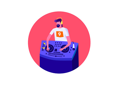 Dj character characterdesign design dribbble graphicdesign icon icondesign illustration minimal minimaldesign ui uiux uiuxdesign vector