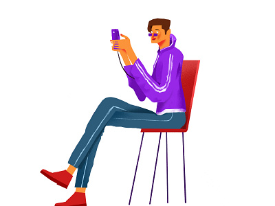 phone addict adobe character characterdesign design designinpiration dribbbble dribbble dribbbleshot graphicdesign illustration illustrator minimal minimaldesign photoshop ui uibanner vector