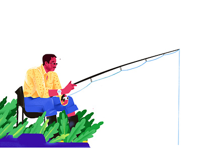 fishing... character characterdesign design designinpiration dribbble graphicdesign illustration minimal minimaldesign vector