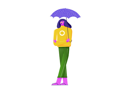 rainy character characterdesign design designinpiration dribbble dribbbleshot graphicdesign illustration minimal minimaldesign vector