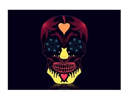 skull color pattern design design fire fossil illustration logo skeleton skull