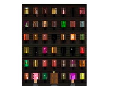 night building design graphic illustration light nick night vector windo