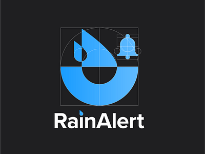 Rain Alert logo/appicon. app appicons branding gradient grid icon logo logodesign mark