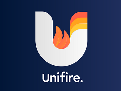 Unifire logo color design dribbble experiment flat gradient inspiration logo logos simple type