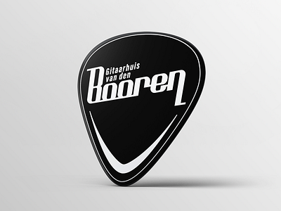 Guitar Pick Booren Logo branding business design process guitar guitar pick logo logodesign logomark logomarks mockup music packaging sound stationery