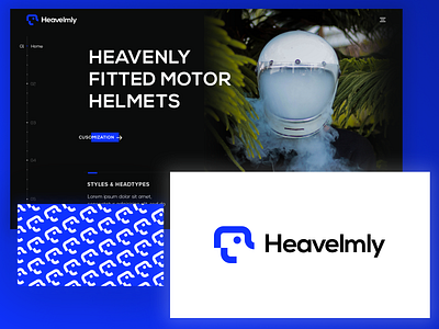 Heavelmly Logo and web concept brand design branding design heaven helm helmets logo logodesign logos motor motorcycle safety type ui vector webdesign