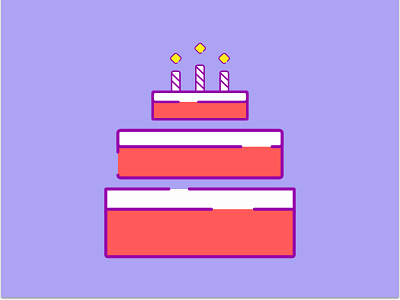 Birthday! birthday cake illustration twins