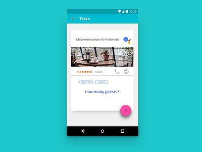 Tasks app google interface material restaurant tasks todo ui ux