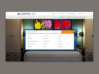 Loews Hotels Booking UX hotels ui ux