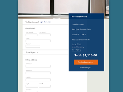 Loews Hotels Checkout UX form ui ux