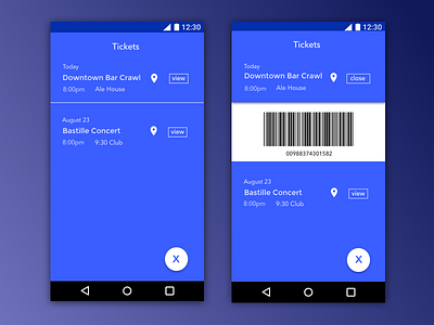 Tickets concert tickets ui ux