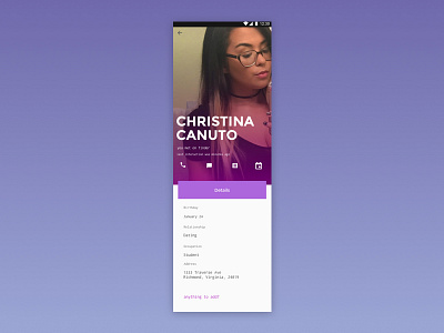 Notes - Contact Screen notes ui ux