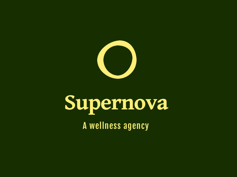 Supernova Wellness Alternate Logo animation branding counseling health logo meditaition therapy vector wellness