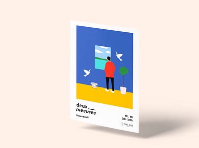 Deux Mesures Poster branding color design illustration logo minimalism minimalist social typography