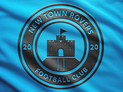 Newtown Rovers Football Crest black blue branding castle club design football football club football logo irish jersey logo mark soccer soccer badge soccer logo