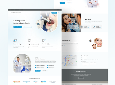 Responsive Web Design for Orthodontics design landing page orthodontics responsive landing page sam50 ui ui ux ux