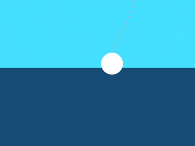 Bobbing fishing motion art