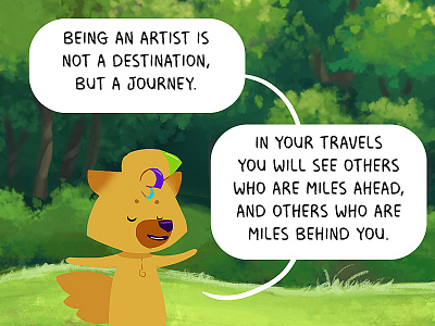 An Artist's Journey art comic educational painterly