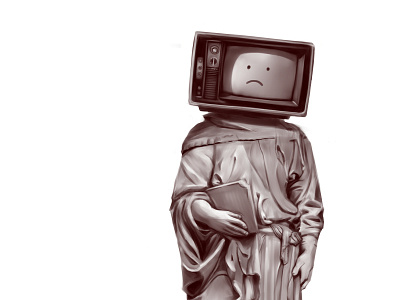 Modern Day Davinci art davinci illustration retro sculpture television