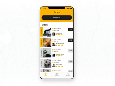 SmartBox - Moving Manager App Animation animation app dribbble figma icon illustraion logistics manager mobile motion moving order product protopie sketch ui ux yellow