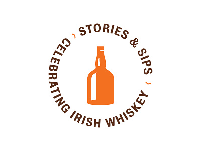 Unused Concept - Stories & Sips badge brand elements brand identity branding ireland irish whiskey lockup logo design typography whiskey