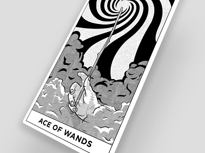 CMA Wonderball Tarot Card illustration op art print design tarot card