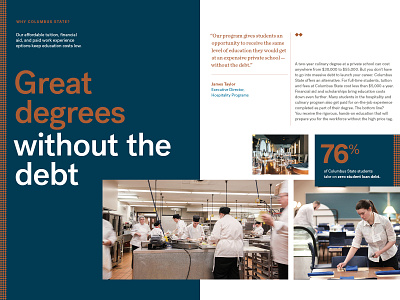 CSCC Culinary & Hospitality Admissions Program brochure college admissions culinary education higher education layout print design typography