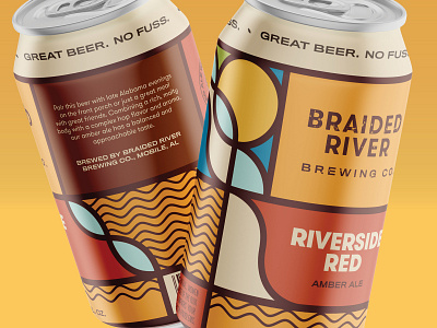 Braided River Brewing Company Can Concepts alabama beer beer design beer label brand identity branding brewery brewery branding can design craft beer mobile alabama package design packaging
