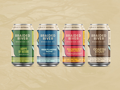 Braided River can design refresh beer brewery can design cans packaging