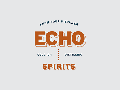 Echo Spirits apparel design apparel apparel design branding craft spirits distillery genever identity logo rum spirits whiskey