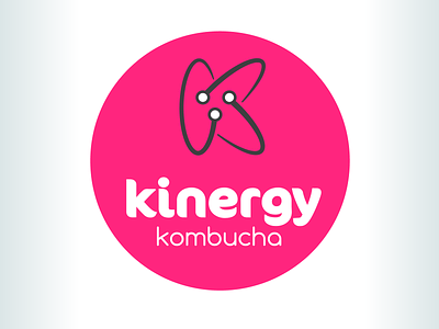 Kevin Creative - logo designed for a Kombucha beverage beverage energy k kombucha logo motion movement pink vitality