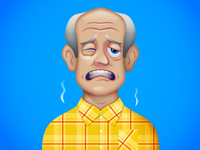 Pharmacy series - Upset stomach diarrhea illustration illustrator man stylized