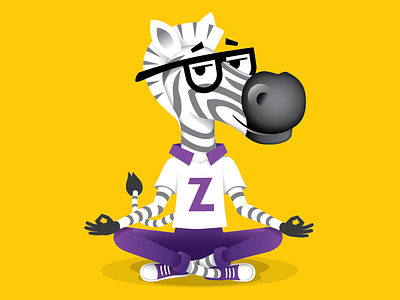 Henry the Zebra for Zilla Mortgage animal character illustration illustrator zebra