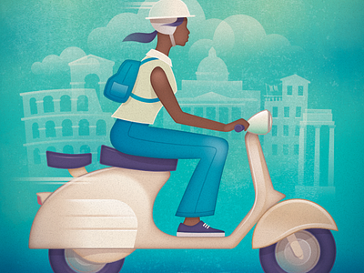 Vespa - Vintage Travel Poster