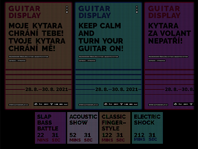 Guitar Display fest brand identity display guitar logo web