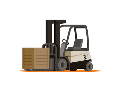 We are Crown crown equipment flat design forklift handling illustration lift truck material