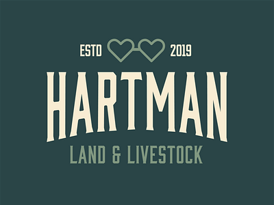 Hartman Land & Livestock branding farm livestock logo logo design