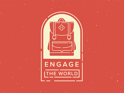 Engage the World Badge brand brand identity branding christ in youth ciy engage icon linear logo travel