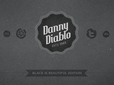Dannydiablo v3 [black edition] black dark grunge portfolio retro ribbon textures vintage