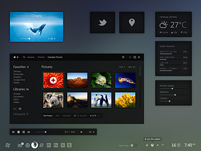 Windows 8 Night Mode climacons desktop gui iconsweets metro minimal pc simple ui windows 8