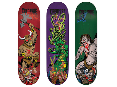 Creature Skateboards Deck Designs
